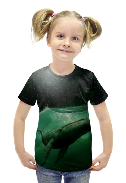 Заказать детскую футболку в Москве. Футболка с полной запечаткой для девочек КИТ!!! от Алексс Неро - готовые дизайны и нанесение принтов.