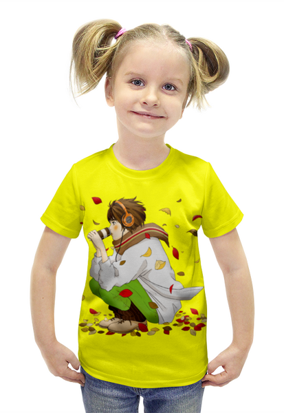 Заказать детскую футболку в Москве. Футболка с полной запечаткой для девочек Серия Музыка от StyleStudio  - готовые дизайны и нанесение принтов.