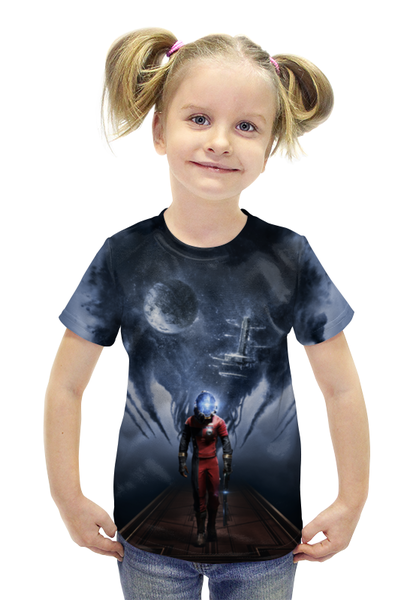 Заказать детскую футболку в Москве. Футболка с полной запечаткой для девочек prey / Прей от galaxy secret - готовые дизайны и нанесение принтов.