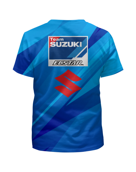 Заказать детскую футболку в Москве. Футболка с полной запечаткой для девочек Suzuki MotoGP от Dartz  - готовые дизайны и нанесение принтов.
