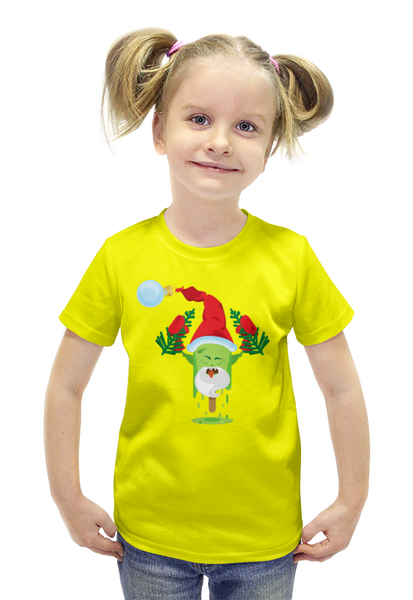 Заказать детскую футболку в Москве. Футболка с полной запечаткой для девочек Анти Санта от IrinkaArt  - готовые дизайны и нанесение принтов.
