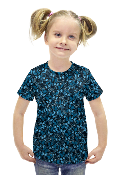 Заказать детскую футболку в Москве. Футболка с полной запечаткой для девочек Papilionidae от Shdomon - готовые дизайны и нанесение принтов.