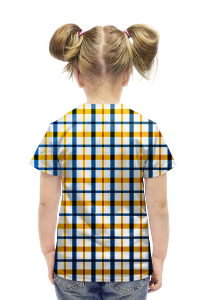 Заказать детскую футболку в Москве. Футболка с полной запечаткой для девочек Клетка от THE_NISE  - готовые дизайны и нанесение принтов.