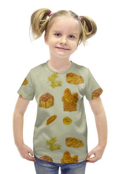 Заказать детскую футболку в Москве. Футболка с полной запечаткой для девочек Краюшка от mrs-snit@yandex.ru - готовые дизайны и нанесение принтов.