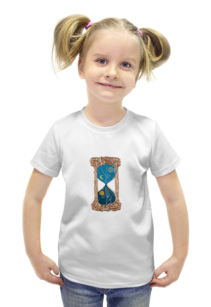 Заказать детскую футболку в Москве. Футболка с полной запечаткой для девочек Песочные часы от THE_NISE  - готовые дизайны и нанесение принтов.