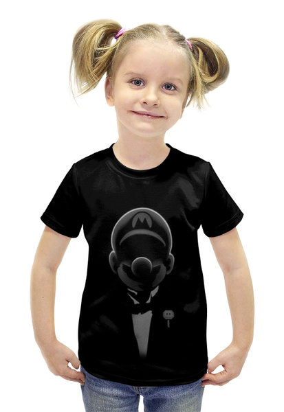 Заказать детскую футболку в Москве. Футболка с полной запечаткой для девочек Марио от weeert - готовые дизайны и нанесение принтов.