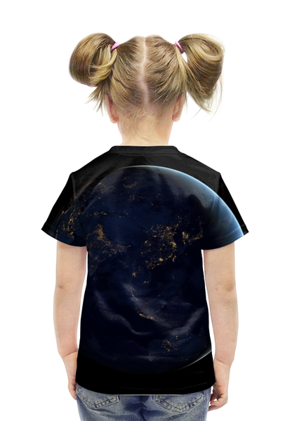 Заказать детскую футболку в Москве. Футболка с полной запечаткой для девочек NIGHT от CoolDesign - готовые дизайны и нанесение принтов.