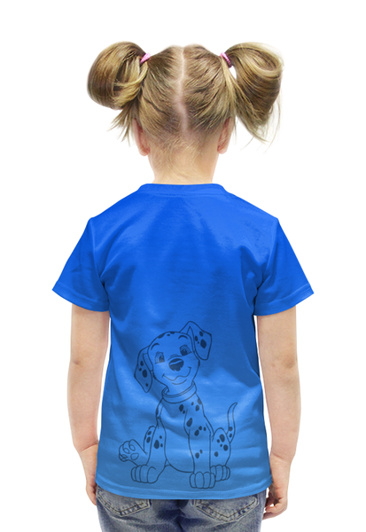Заказать детскую футболку в Москве. Футболка с полной запечаткой для девочек Моя собака от balden - готовые дизайны и нанесение принтов.