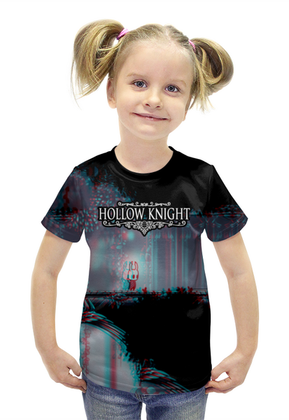 Заказать детскую футболку в Москве. Футболка с полной запечаткой для девочек Hollow Knight от THE_NISE  - готовые дизайны и нанесение принтов.