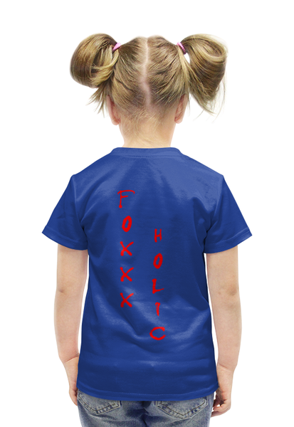 Заказать детскую футболку в Москве. Футболка с полной запечаткой для девочек Fox Holic от Franka  - готовые дизайны и нанесение принтов.