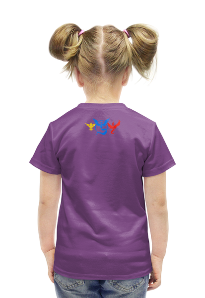 Заказать детскую футболку в Москве. Футболка с полной запечаткой для девочек Покемон Эрбок от EDJEY  - готовые дизайны и нанесение принтов.