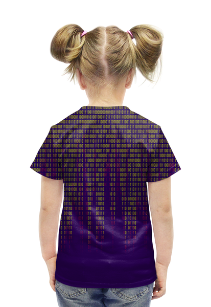 Заказать детскую футболку в Москве. Футболка с полной запечаткой для девочек Числа от THE_NISE  - готовые дизайны и нанесение принтов.