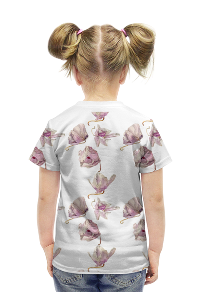 Заказать детскую футболку в Москве. Футболка с полной запечаткой для девочек орхидеи высушеные Phalaenopsis от okonit - готовые дизайны и нанесение принтов.