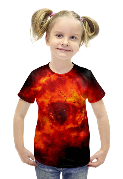 Заказать детскую футболку в Москве. Футболка с полной запечаткой для девочек Space от The Spaceway  - готовые дизайны и нанесение принтов.