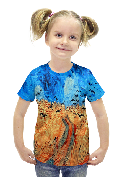 Заказать детскую футболку в Москве. Футболка с полной запечаткой для девочек Живопись от THE_NISE  - готовые дизайны и нанесение принтов.