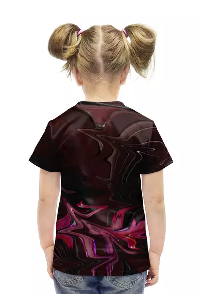 Заказать детскую футболку в Москве. Футболка с полной запечаткой для девочек Шоколадный узор от Alexey Evsyunin - готовые дизайны и нанесение принтов.
