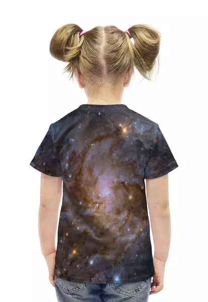 Заказать детскую футболку в Москве. Футболка с полной запечаткой для девочек Разумная Вселенная от Ekaterina Ulyanova - готовые дизайны и нанесение принтов.