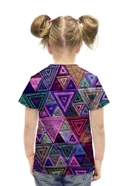 Заказать детскую футболку в Москве. Футболка с полной запечаткой для девочек Треугольный от THE_NISE  - готовые дизайны и нанесение принтов.