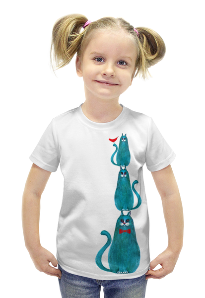 Заказать детскую футболку в Москве. Футболка с полной запечаткой для девочек Пирамида от Светлана Бочкарева - готовые дизайны и нанесение принтов.