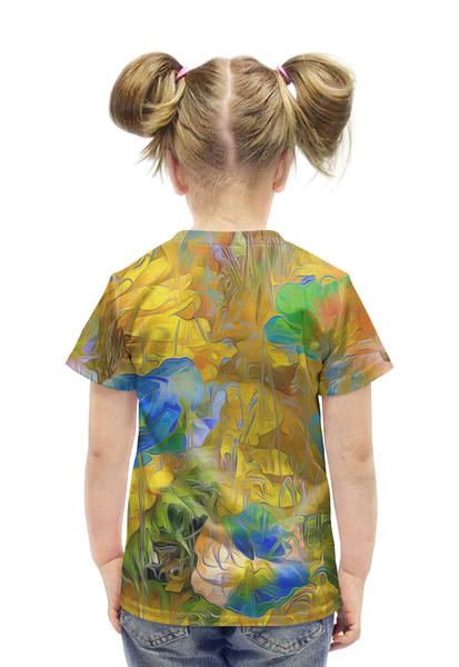 Заказать детскую футболку в Москве. Футболка с полной запечаткой для девочек Винни Пух   от T-shirt print  - готовые дизайны и нанесение принтов.