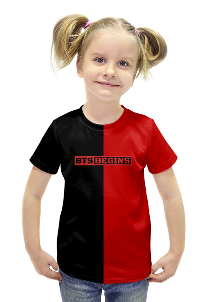 Заказать детскую футболку в Москве. Футболка с полной запечаткой для девочек   Группа BTS от THE_NISE  - готовые дизайны и нанесение принтов.
