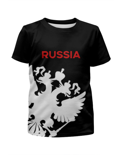 Заказать детскую футболку в Москве. Футболка с полной запечаткой для девочек Россия от THE_NISE  - готовые дизайны и нанесение принтов.