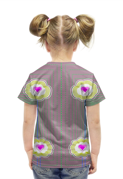 Заказать детскую футболку в Москве. Футболка с полной запечаткой для девочек Цветочный паттерн от Stil na yarkosti - готовые дизайны и нанесение принтов.