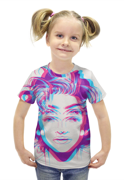 Заказать детскую футболку в Москве. Футболка с полной запечаткой для девочек Девушка от THE_NISE  - готовые дизайны и нанесение принтов.
