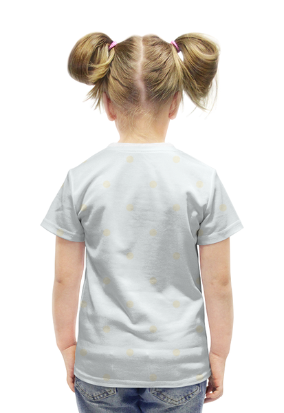 Заказать детскую футболку в Москве. Футболка с полной запечаткой для девочек Мишка на полянке от Илья Щеблецов - готовые дизайны и нанесение принтов.