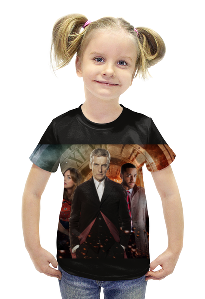 Заказать детскую футболку в Москве. Футболка с полной запечаткой для девочек Doctor Who от cherdantcev - готовые дизайны и нанесение принтов.