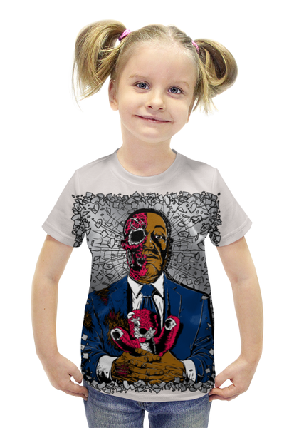 Заказать детскую футболку в Москве. Футболка с полной запечаткой для девочек Zombie Art от Leichenwagen - готовые дизайны и нанесение принтов.