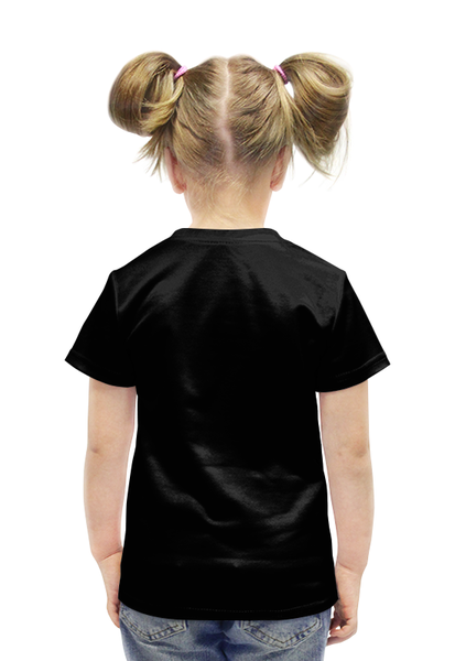 Заказать детскую футболку в Москве. Футболка с полной запечаткой для девочек Череп от printik - готовые дизайны и нанесение принтов.