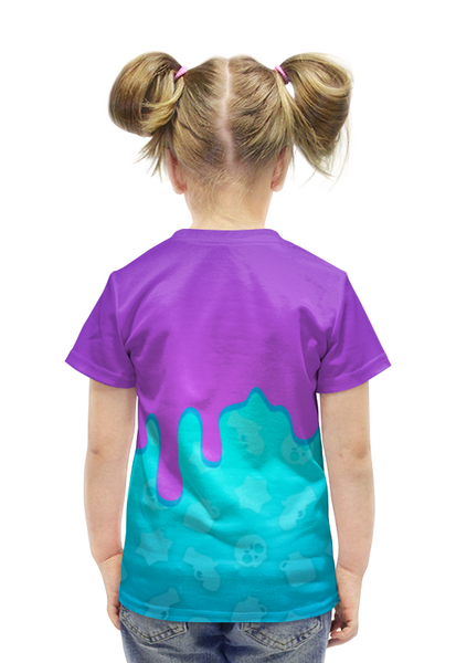 Заказать детскую футболку в Москве. Футболка с полной запечаткой для девочек BRAWL STARS GENE от geekbox - готовые дизайны и нанесение принтов.