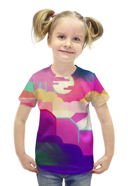 Заказать детскую футболку в Москве. Футболка с полной запечаткой для девочек Абстракция от Виктор Гришин - готовые дизайны и нанесение принтов.