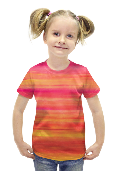 Заказать детскую футболку в Москве. Футболка с полной запечаткой для девочек Sunset от Sofia Allen - готовые дизайны и нанесение принтов.