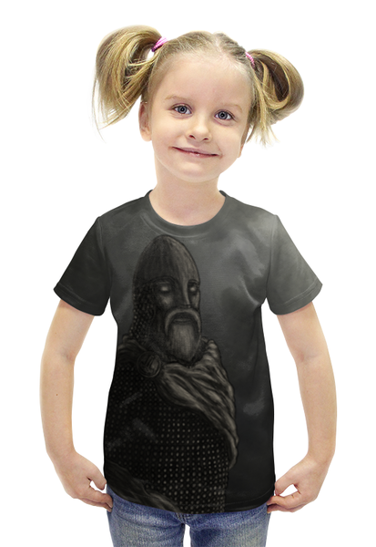 Заказать детскую футболку в Москве. Футболка с полной запечаткой для девочек Память предков от shop-viking - готовые дизайны и нанесение принтов.