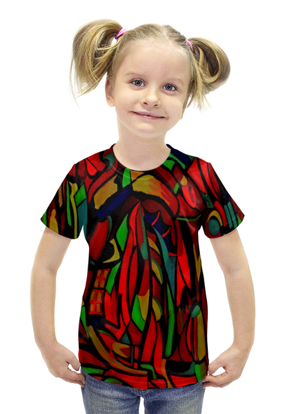 Заказать детскую футболку в Москве. Футболка с полной запечаткой для девочек Картина от THE_NISE  - готовые дизайны и нанесение принтов.