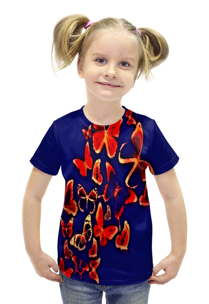 Заказать детскую футболку в Москве. Футболка с полной запечаткой для девочек Полет от THE_NISE  - готовые дизайны и нанесение принтов.