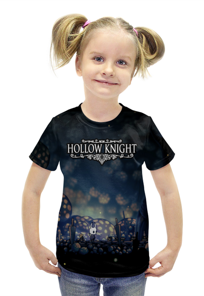 Заказать детскую футболку в Москве. Футболка с полной запечаткой для девочек Hollow Knight от THE_NISE  - готовые дизайны и нанесение принтов.
