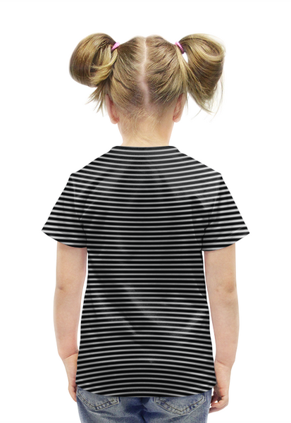 Заказать детскую футболку в Москве. Футболка с полной запечаткой для девочек Черно-белая психоделика. от Zorgo-Art  - готовые дизайны и нанесение принтов.