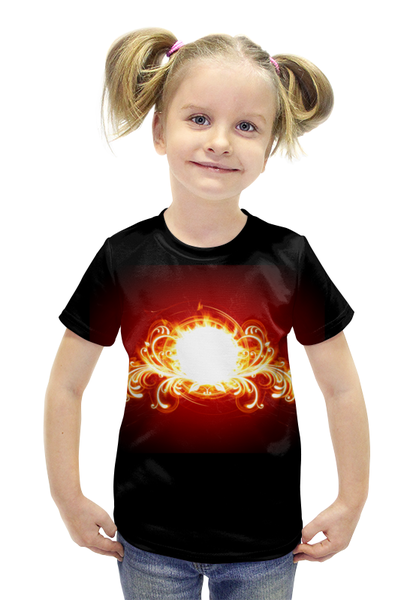 Заказать детскую футболку в Москве. Футболка с полной запечаткой для девочек Страсть от queen  - готовые дизайны и нанесение принтов.
