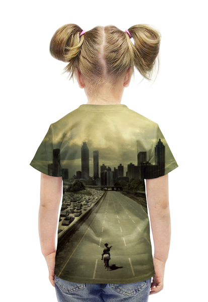 Заказать детскую футболку в Москве. Футболка с полной запечаткой для девочек The Walking Dead от skynatural - готовые дизайны и нанесение принтов.