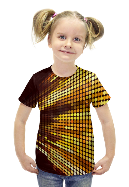 Заказать детскую футболку в Москве. Футболка с полной запечаткой для девочек абстракция от THE_NISE  - готовые дизайны и нанесение принтов.
