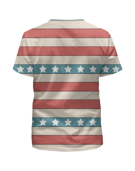 Заказать детскую футболку в Москве. Футболка с полной запечаткой для девочек Дональд Трамп от denis01001 - готовые дизайны и нанесение принтов.