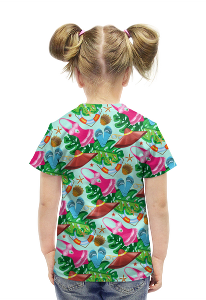Заказать детскую футболку в Москве. Футболка с полной запечаткой для девочек Айда купаться!  от IrinkaArt  - готовые дизайны и нанесение принтов.