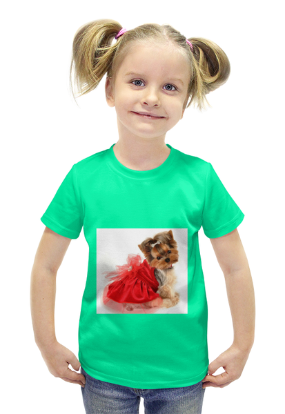 Заказать детскую футболку в Москве. Футболка с полной запечаткой для девочек Приннцеска от kuchma.yulya2017@yandex.ru - готовые дизайны и нанесение принтов.