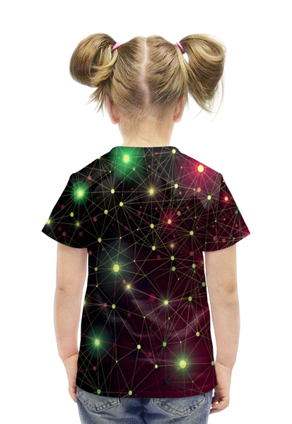 Заказать детскую футболку в Москве. Футболка с полной запечаткой для девочек Созвездие от THE_NISE  - готовые дизайны и нанесение принтов.