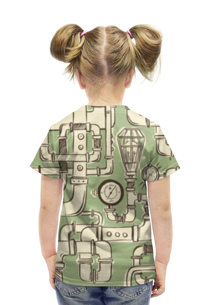 Заказать детскую футболку в Москве. Футболка с полной запечаткой для девочек Трубы от megashmot - готовые дизайны и нанесение принтов.