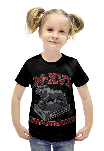 Заказать детскую футболку в Москве. Футболка с полной запечаткой для девочек M-XVI от Серега Шнайдер - готовые дизайны и нанесение принтов.