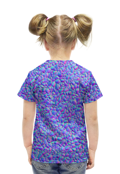 Заказать детскую футболку в Москве. Футболка с полной запечаткой для девочек Цветные камни от THE_NISE  - готовые дизайны и нанесение принтов.